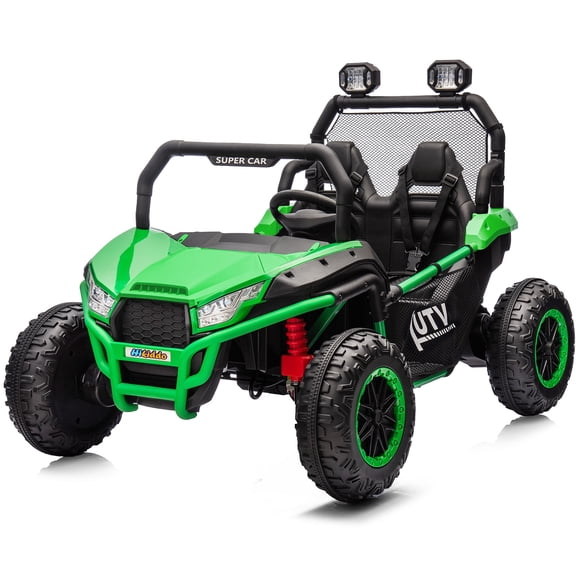 Hikiddo 24V 10Ah Ride on Toys for Big Kids, 2-Seater Kids UTV Electric Car w/ Remote, 4*200W Motors, Green