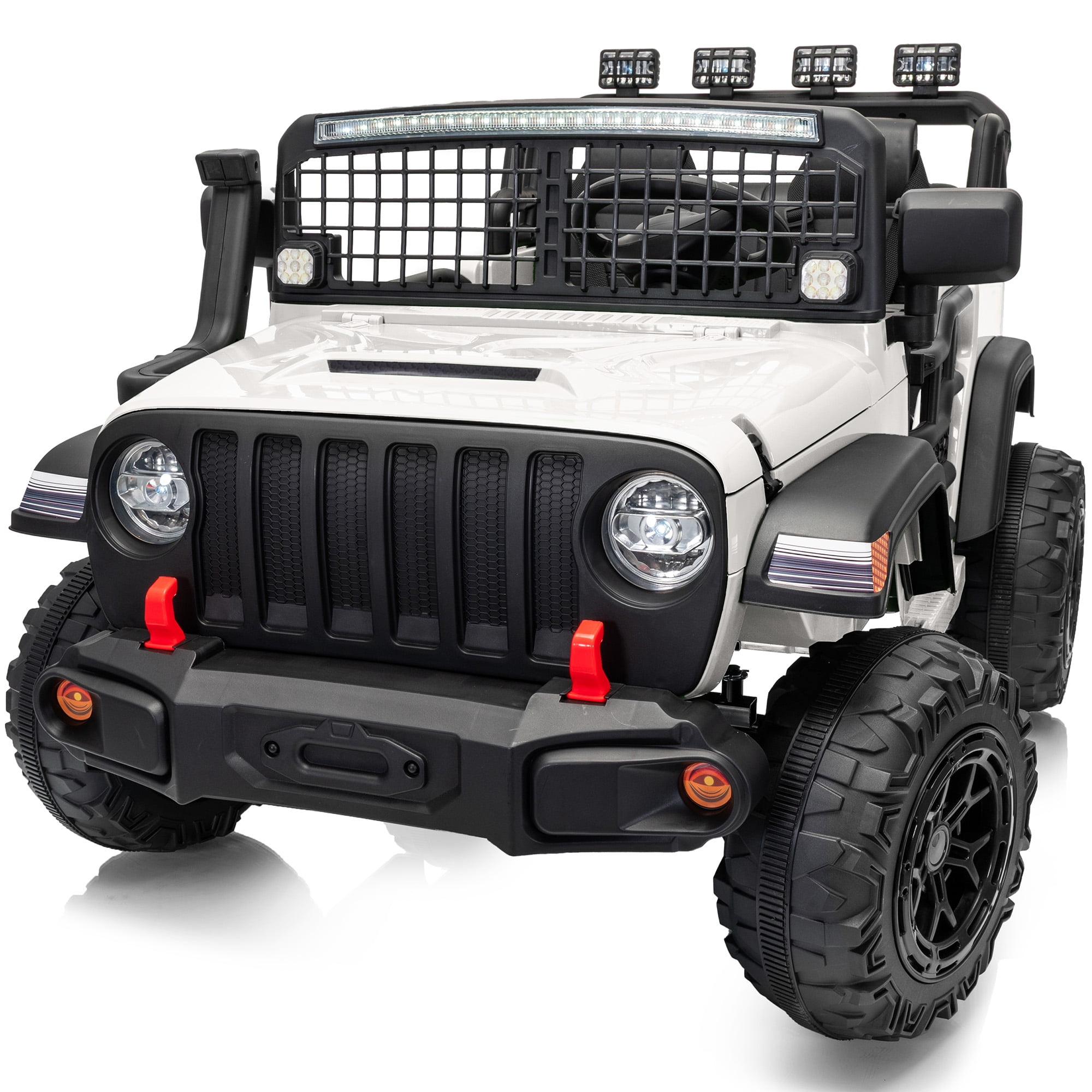 Hikiddo 24V Kids Ride on Toy Truck, 4WD 2 Seater Electric Ride on Car ...