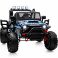thumbnail image 1 of Hikiddo 24V 9Ah Kids Ride on Toys, 2 Seater Electric Ride on Car Truck for Big Kids w/ Remote, 400W Power - Camo Blue, 1 of 9