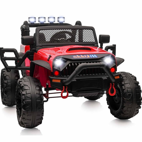 Hikiddo 24V 9Ah Kids Ride on Toys, 2 Seater Electric Ride on Car Truck for Big Kids w/ Remote, 400W Power - Red