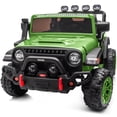 thumbnail image 1 of Hikiddo 2-Seater Ride on Car Truck, 24V 4WD Ride on Toy Electric Car for Kids Boys w/Remote, Bluetooth - Green, 1 of 10