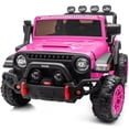 thumbnail image 1 of Hikiddo 2-Seater Ride on Car Truck, 24V 4WD Ride on Toy Electric Car for Kids Boys w/Remote, Bluetooth - Pink, 1 of 10