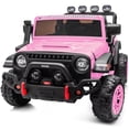 thumbnail image 1 of Hikiddo 2-Seater Ride on Car Truck, 24V 4WD Ride on Toy Electric Car for Kids Boys w/Remote, Bluetooth - Pink, 1 of 10