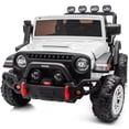 thumbnail image 1 of Hikiddo 2-Seater Ride on Car Truck, 24V 4WD Ride on Toy Electric Car for Kids Boys w/Remote, Bluetooth - White, 1 of 10