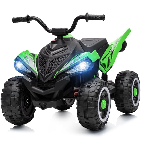 Hikiddo 24V ATV Kids 4 Wheeler, Spider Electric Four Wheeler for Kids Ride on Toy, 16" Extended Seat - Green