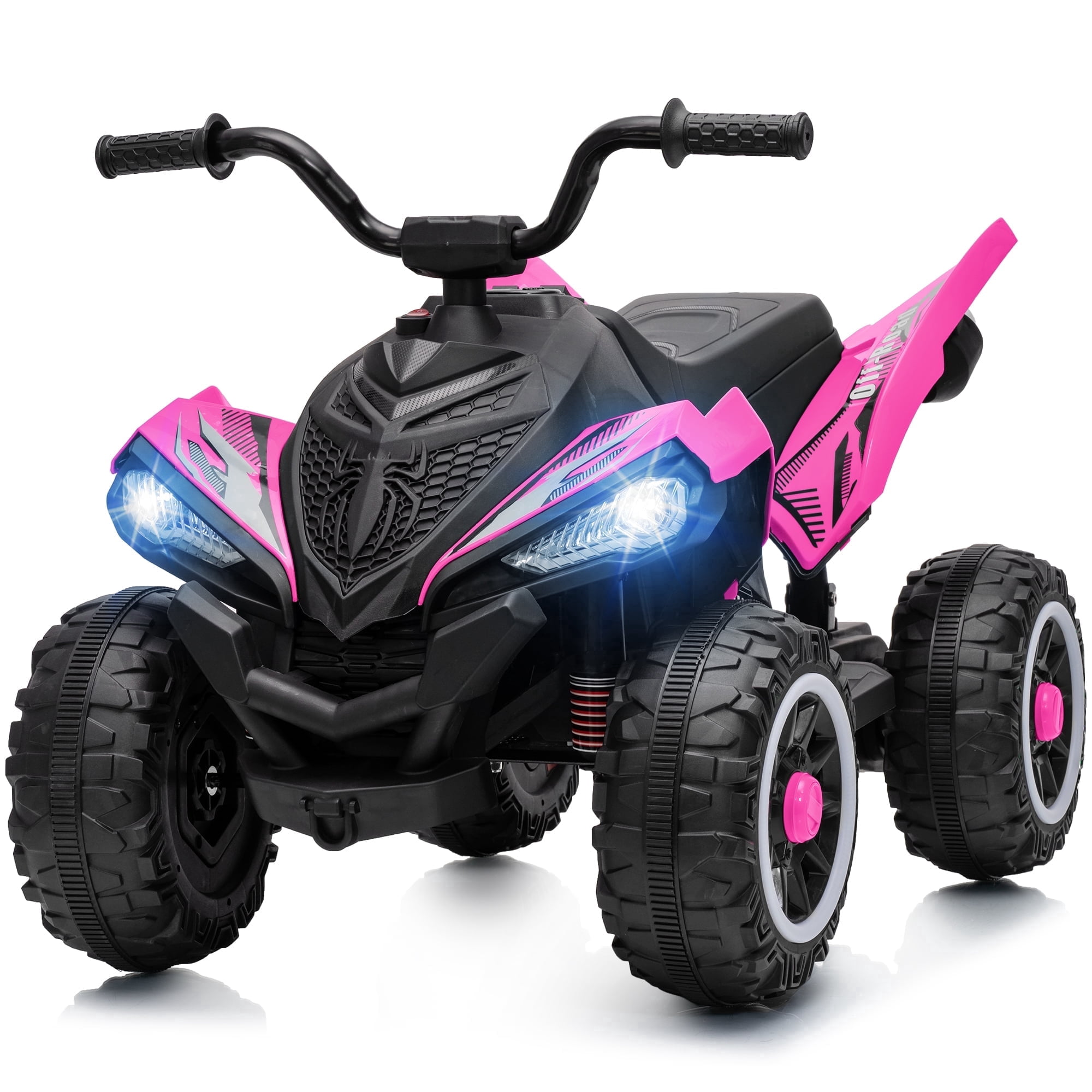 Automatic Racing 4 Wheeler Hikiddo Kids ATV 24V 4WD Ride On, Purple with 2 Seater, 4x200W Motor ...
