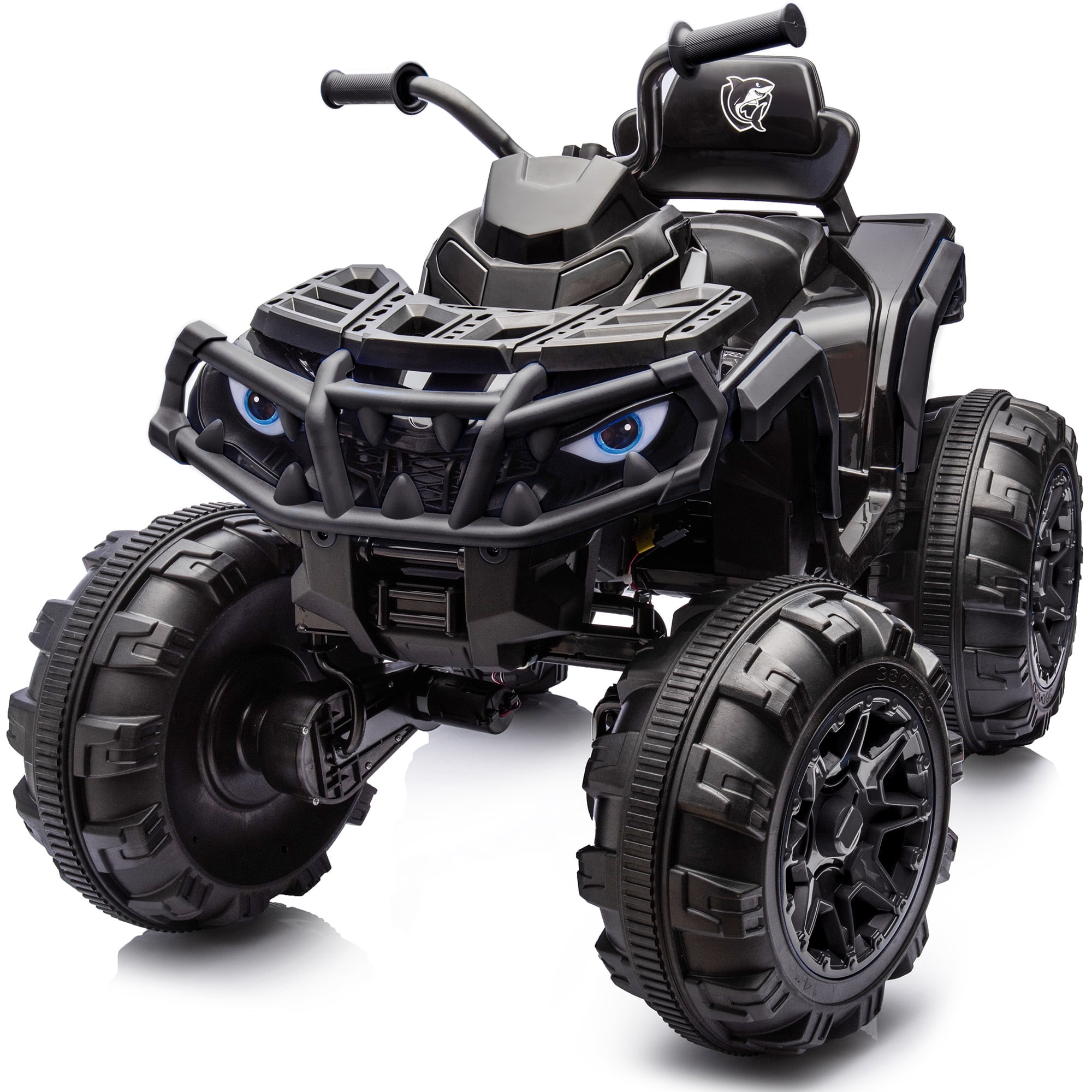 Hikiddo 24V Kids ATV 4-Wheeler, 24 Volt 4WD Ride on Toy for Big Kid w/ 4x200W Motor, 5.6Mph Max Speed - Black