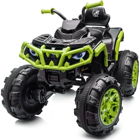 Hikiddo 24V Kids ATV 4-Wheeler, 24 Volt 4WD Ride on Toy for Big Kid w/ 4x200W Motor, 5.6Mph Max Speed - Green
