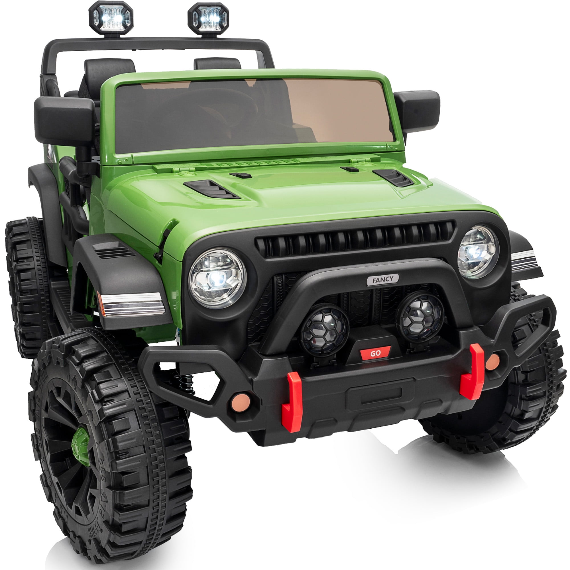 Hikiddo 24V Kids Ride on Toy Truck, 4WD 2 Seater Electric Ride on Car ...