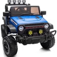 thumbnail image 1 of Hikiddo 24V Kids Ride on Truck Toys, Ride on Electric Car for Kids w/ Remote, Bluetooth, Spring Suspension - Blue, 1 of 9