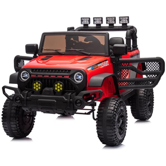 Hikiddo 24V Kids Ride on Truck Toys, Ride on Electric Car for Kids w/ Remote, Bluetooth, Spring Suspension