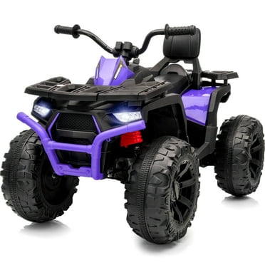 Hikiddo 24V Ride on Toys, Kids ATV 4-Wheeler for Big Kids with 2 Seater, 400W Motor, Bluetooth - Purple