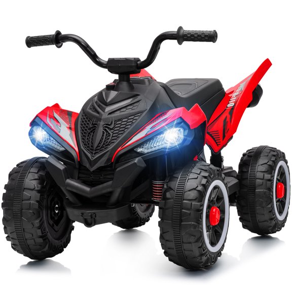 Hikiddo 24V Ride on Toys, Kids ATV 4-Wheeler for Big Kids with 2 Seater, 400W Motor, Bluetooth - Red