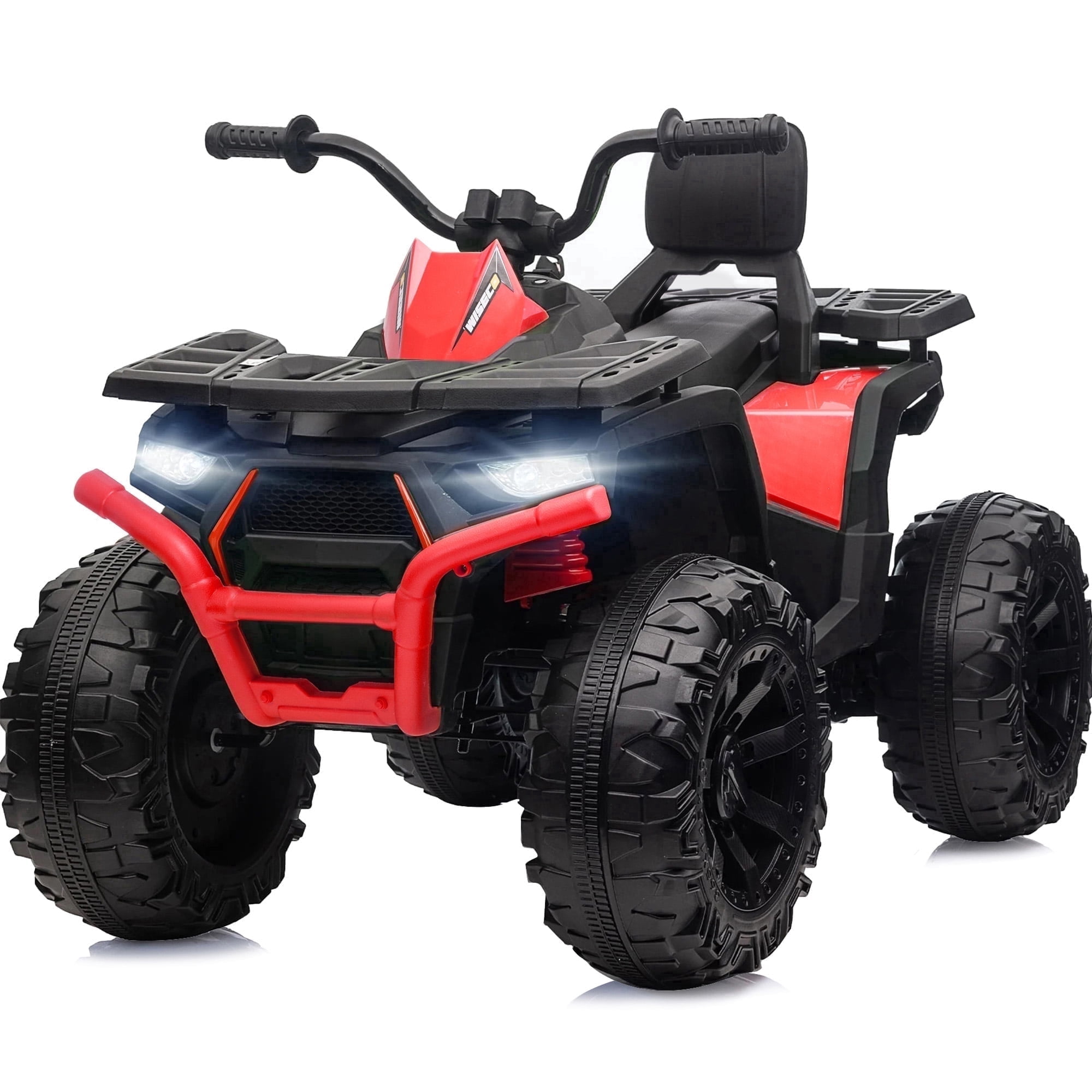 Hikiddo 24V Ride on Toys, Kids ATV 4-Wheeler for Big Kids with 2 Seater, 400W Motor, Bluetooth - Red