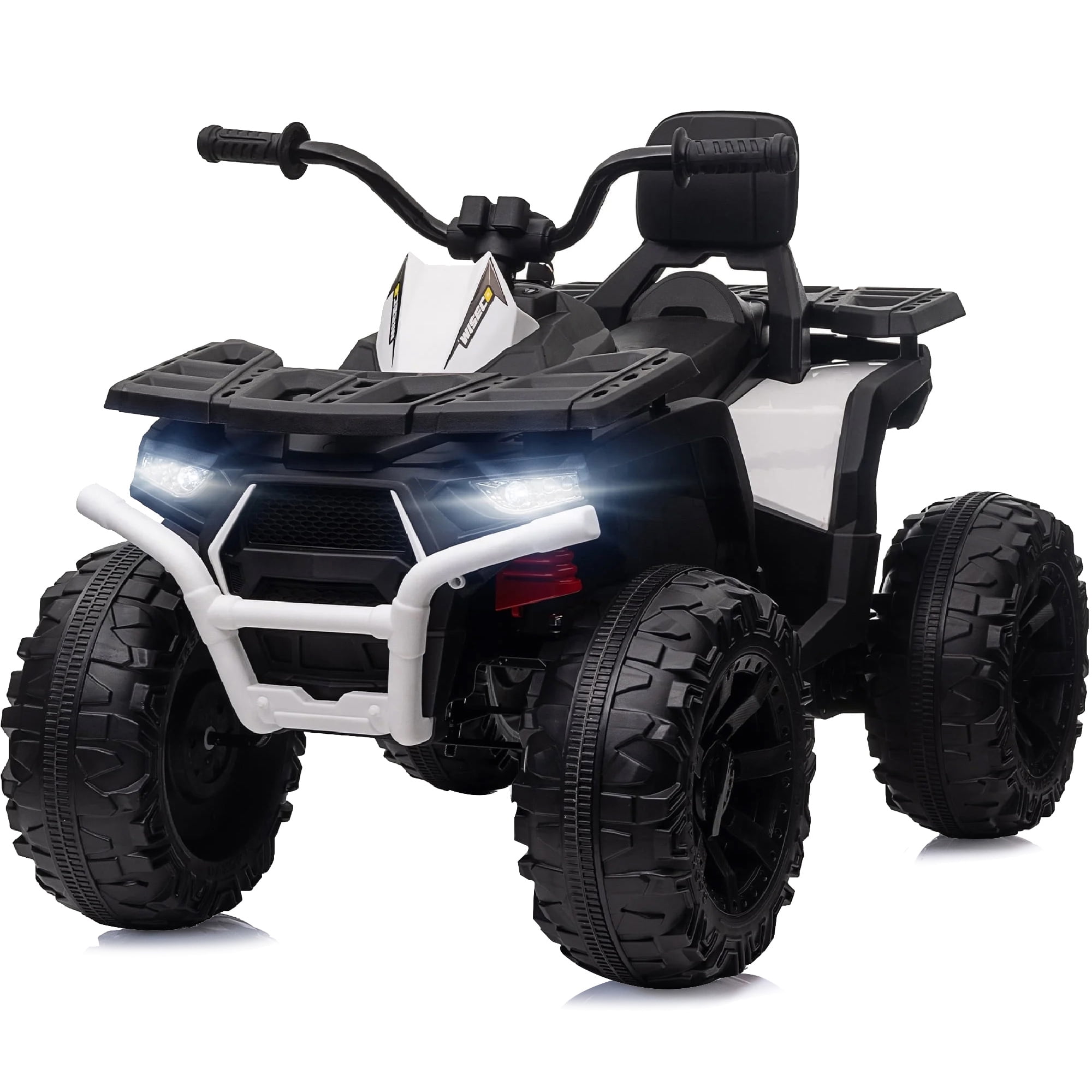 Hikiddo 24V Ride on Toys, Kids ATV 4-Wheeler for Big Kids with 2 Seater,  400W Motor, Bluetooth - Black