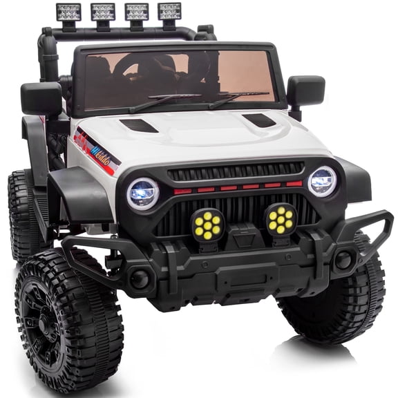 Hikiddo 4WD Kids Ride on Toy Truck, 24V 9Ah Electric Ride on Car for Kids Boys w/Remote, Bluetooth