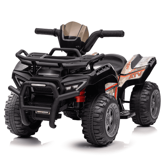 Hikiddo 6V Ride-on Toy for Toddlers, Kids ATV 4 Wheeler for 1-3 Boys & Girls with Music - Black