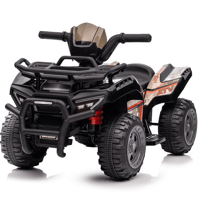 Hikiddo 6V Ride-on Toy for Toddlers, Kids ATV 4 Wheeler for 1-3 Boys & Girls with Music - Black