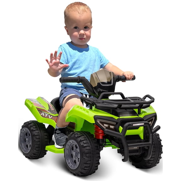 Hikiddo 12V Ride-on Toy for Toddlers, Kids ATV 4 Wheeler for 1-3 Boys & Girls with Music - Green