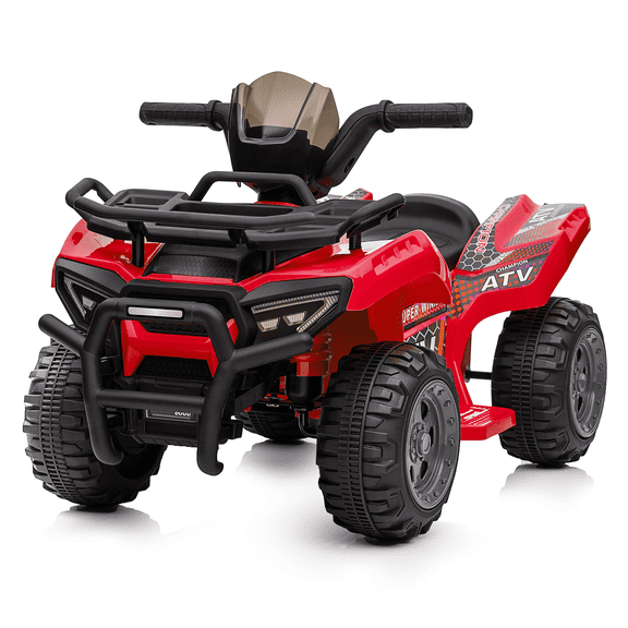 Hikiddo 6V Ride-on Toy for Toddlers, Kids ATV 4 Wheeler for 1-3 Boys & Girls with Music - Red