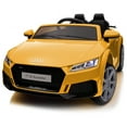 thumbnail image 1 of Hikiddo Electric Ride on Car for Kids, Licensed Audi 12V 7Ah Kids Ride-on Toy for Toddlers 2-5 Girl with Remote, Bluetooth - Yellow, 1 of 9