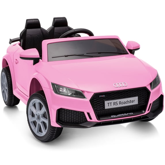Hikiddo Electric Ride on Car for Kids, Licensed Audi 6V Ride on Toy for Toddlers Age 1-3 with Remote, Bluetooth - Pink