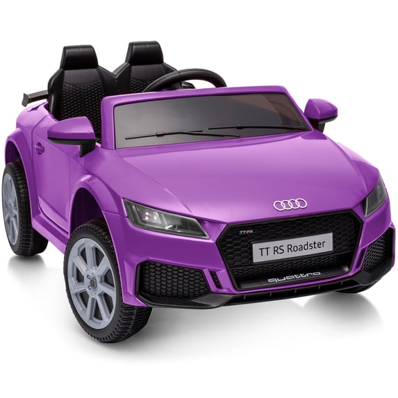 Hikiddo Electric Ride on Car for Kids, Licensed Audi 6V Ride on Toy for Toddlers Age 1-3 with Remote, Bluetooth - Purple