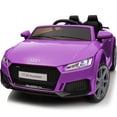 thumbnail image 1 of Hikiddo Electric Ride on Car for Kids, Licensed Audi 6V Ride on Toy for Toddlers Age 2-5 with Remote, Bluetooth - Purple, 1 of 9