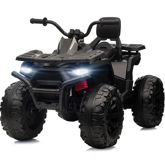 Hikiddo JC333 24V Ride on Toy, Kids ATV 4-Wheeler with 400W Motor, 2 Seater - Black
