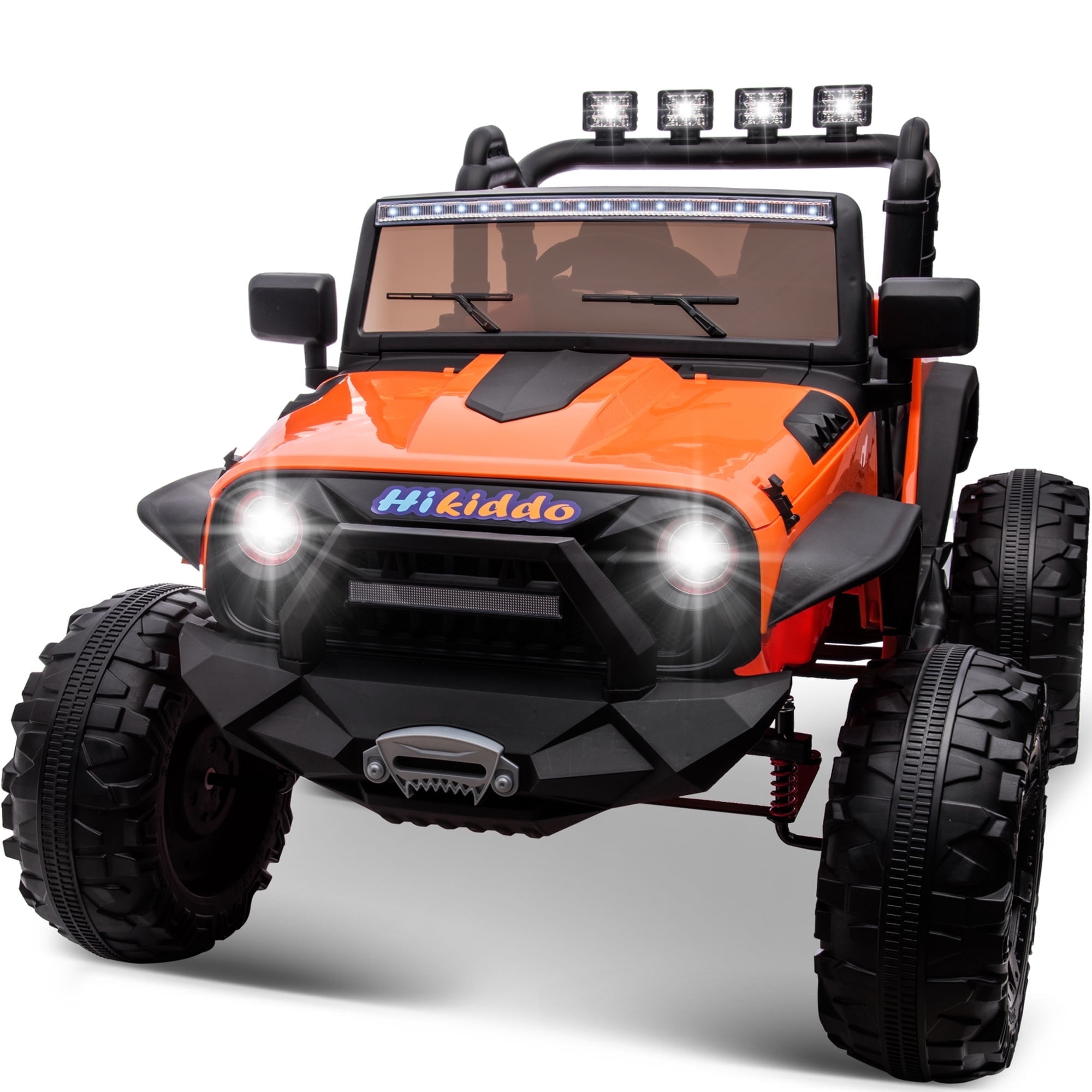 Hikiddo 24V 9Ah Ride on Toy for Big Kids, 2-Seater Powered Ride-on Truck Car with Remote - Orange Hikiddo 24V 9Ah Ride on Toy for Big Kids, 2-Seater Powered Ride-on Truck Car with Remote - Orange