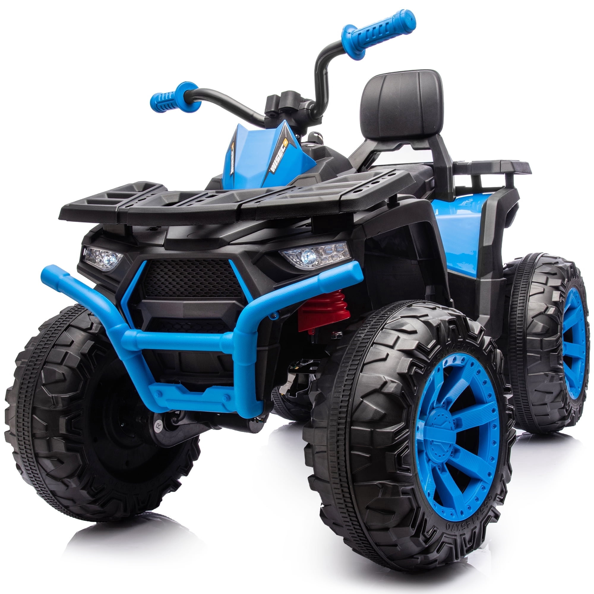 Hikiddo Kids ATV 4-Wheeler, 24 Volt 4WD Ride On Toys for Big Kids w/ 2 Seater, 4x200W Motor, 5.6Mph Max Speed -Blue