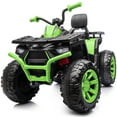 thumbnail image 1 of Hikiddo Kids ATV 4-Wheeler, 24 Volt 4WD Ride On Toys for Big Kids w/ 2 Seater, 4x200W Motor, 5.6Mph Max Speed -Green, 1 of 9