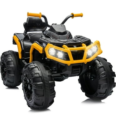 Hikiddo Kids ATV 4 Wheeler, 24V Kids Ride on Toy for Big Kid w/Bluetooth, 400W Motor - Yellow