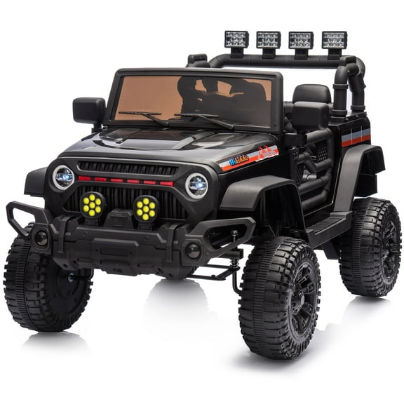 Hikiddo Kids Ride on Truck Car, 12V Ride on Toy Electric Cars for Kids w/ Remote, Bluetooth - Black