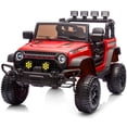 thumbnail image 1 of Hikiddo Kids Ride on Truck Car, 12V Ride on Toy Electric Cars for Kids w/ Remote, Bluetooth - Red, 1 of 9