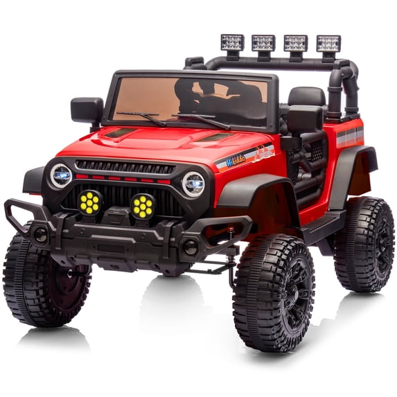 Hikiddo Kids Ride on Truck Car, 12V Ride on Toy Electric Cars for Kids w/ Remote, Bluetooth - Red