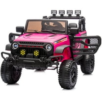 Hikiddo Kids Ride on Truck Car, 24 Volt Ride On Toys Electric Car for Kids w/ Remote, Bluetooth, 400W Power - Pink