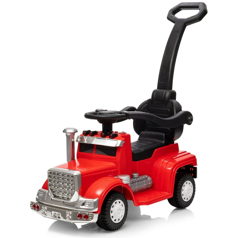 Outfunny Toddler Ride on Toys 3 in 1 Push Car for Toddlers Aged 1 3 with Handle Red