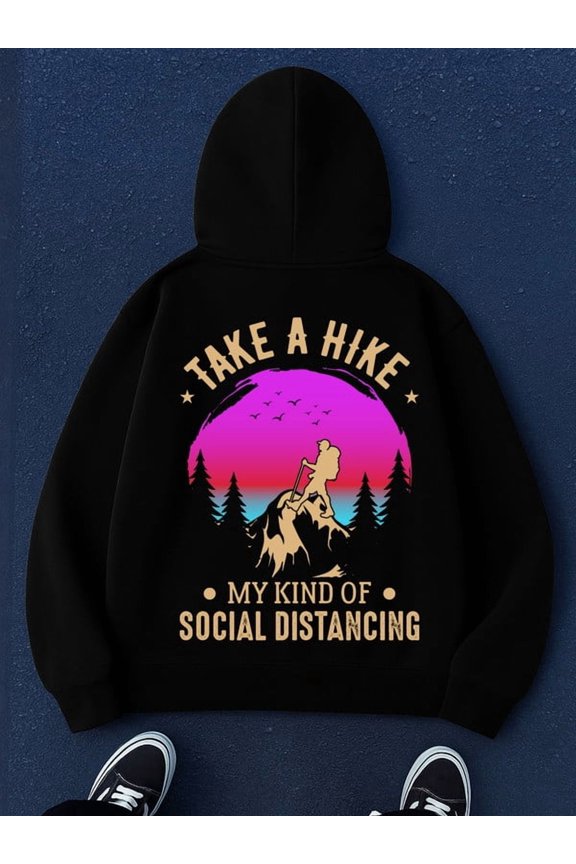 Hiking Adventure Tee hoodies & sweatshirt Camping mens sweater hoodie black Stylish Autumn/Winter Outerwear autumn vintage elegant spring comfortable funny guys Funny Unisex hoodie