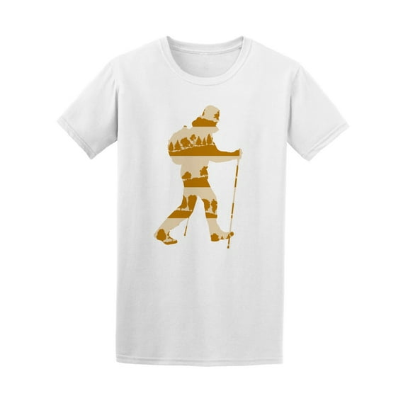 Hiking And Forest Nordic Walking T-Shirt Men -Image by Shutterstock, Male Small