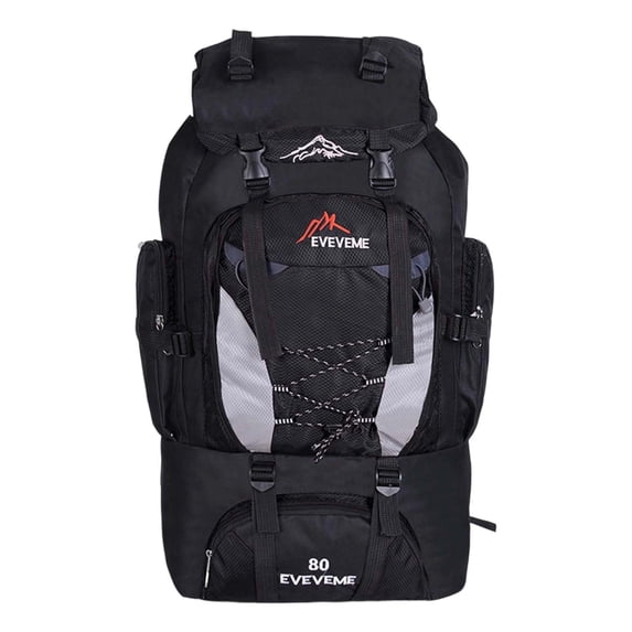 Hiking Backpack 80L Large Capacity Outdoor Trekking Rucksack Adjustable Straps Travel Bag