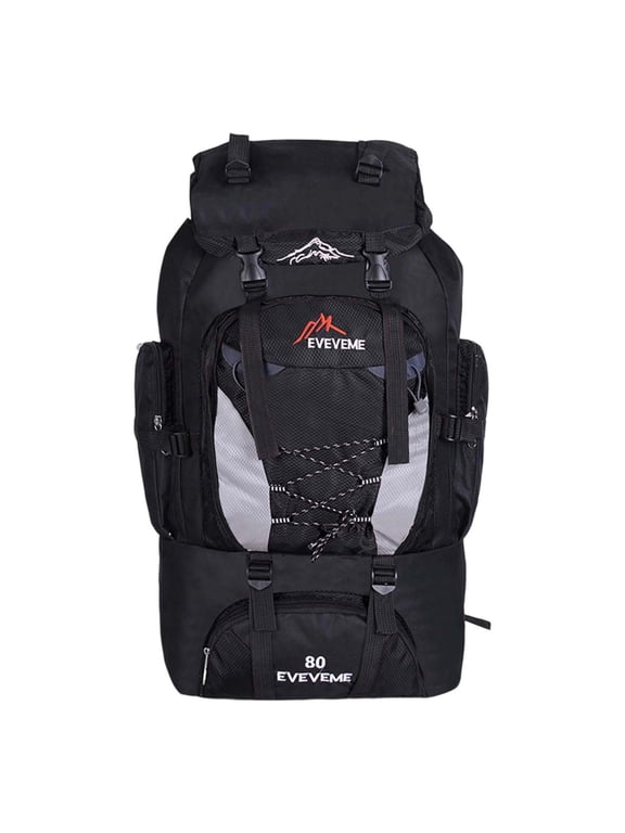 Hiking Backpack 80L Large Capacity Outdoor Trekking Rucksack Adjustable Straps Travel Bag