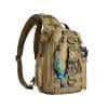 Hiking Backpack, Multi-layer Fishing Tackle Bag, Lightweight Sling Bag for Fishing Hiking Hunting, Khaki