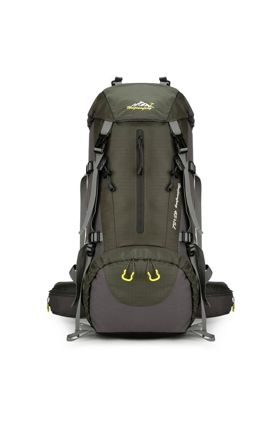 Hiking Backpack Outdoor Camping Rucksack Heavy Duty Water Resistant Travel Daypack Large Packable Bag Breathable Sports Knapsack for Trekking Climbing,Army Green