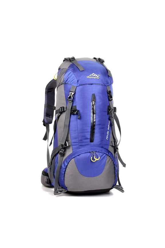 Hiking Backpack Outdoor Camping Rucksack Heavy Duty Water Resistant Travel Daypack Large Packable Bag Breathable Sports Knapsack for Trekking Climbing，Blue