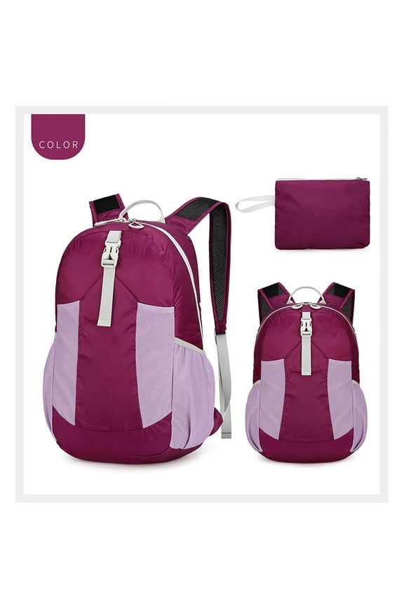 Hiking Backpack Ultra Lightweight Waterproof Travel Backpack Packable Small Outdoor Bag Foldable Day Pack for Women Men(Purple)