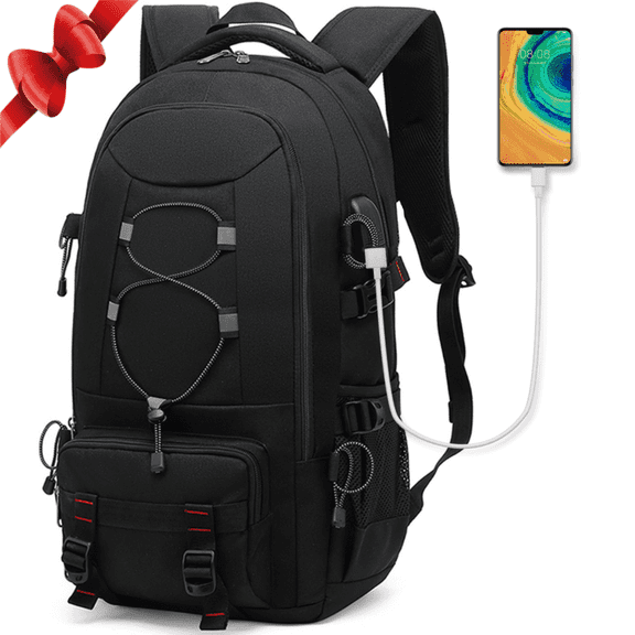 Besttravel Hiking Backpack, 45L Large Travel Backpack for Women Men, Laptop Bag with USB Charging Port Carry On Backpacks, Waterproof Casual Daypack for Weekender Trips, Business & Hiking