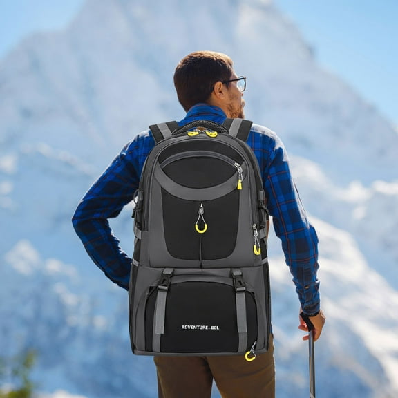 Hiking Backpack, Waterproof Lightweight Daypack, for Outdoor Camping Travel, Multi Functional Mountaineering Bag, Large Capacity Outdoor Hiking Backpack, Travel Load Reduction Backpack