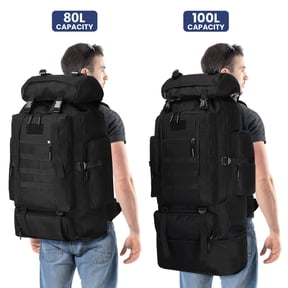 Hiking Backpack for Men 100L Camping Rucksack Expandable Waterproof Extra Large Pack Travel Daypack Outdoor Hunting Sports Bag