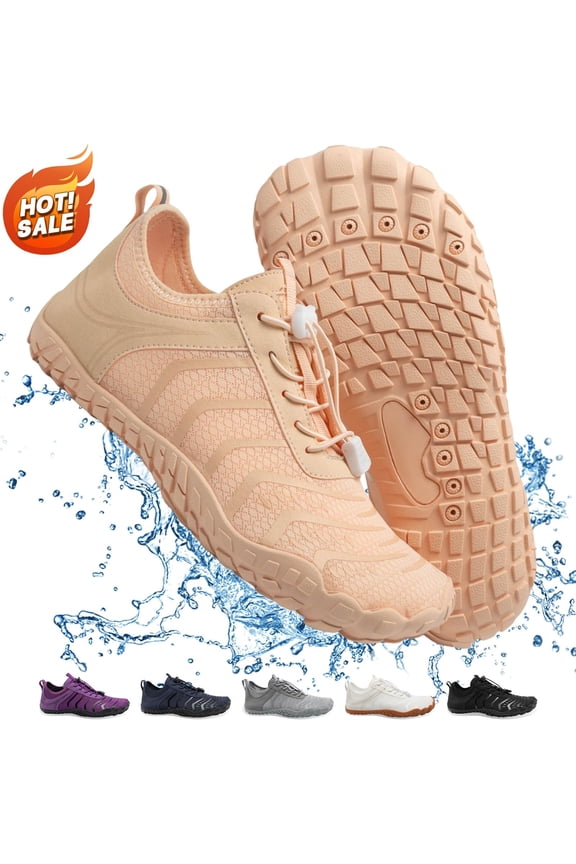 Barefoot Shoes Womens Mens,Wide-Toe Box Hiking Water Shoes, Non-Slip Quick Dry Breathable Barefoot Shoes for Aquatic Sports Hiking Running Beach Swimming Pool Boating,Pink